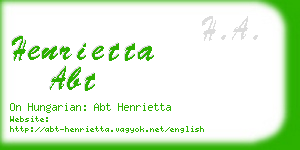 henrietta abt business card